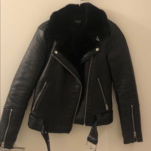 Topshop faux fur/leather jacket